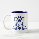 Tasse 2 Couleurs Papa Chat 2 Navy (Gauche)