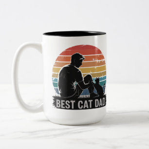 Tasse 2 Couleurs Papa Chat Meilleur Papa Chat
