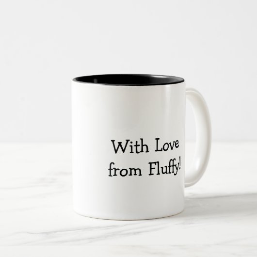 Tasse 2 Couleurs Papa Chat Personnalisé (Devant droit)