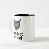 Tasse 2 Couleurs Papa Chat Personnalisé (Devant gauche)