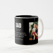 Tasse 2 Couleurs Papa Citation Cool moderne Photo noir et blanc (Devant droit)