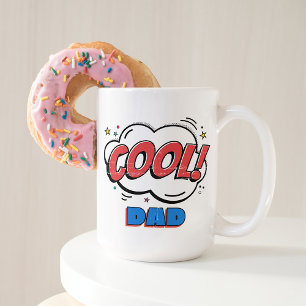 Tasse 2 Couleurs Papa Cool Vintage Bande Dessinée Pop Art Dessin An