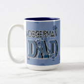 Tasse 2 Couleurs PAPA de dobermann (Gauche)