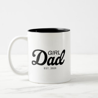 Tasse 2 Couleurs Papa de fille Dep. 20XX Cadeau de fête des pères