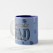 Tasse 2 Couleurs PAPA de LabraDoodle (Devant gauche)