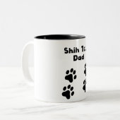 Tasse 2 Couleurs Papa de Shih Tzu (Devant gauche)