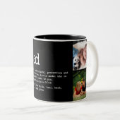 Tasse 2 Couleurs Papa Définition Photo Collage noir et blanc (Devant droit)