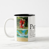 Tasse 2 Couleurs Papa Definition Quote Photo Collage (Gauche)