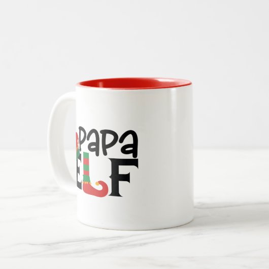 Tasse 2 Couleurs Papa Elf (Devant gauche)
