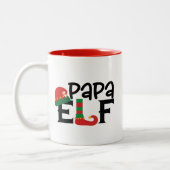 Tasse 2 Couleurs Papa Elf (Gauche)