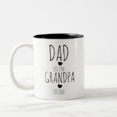 Tasse 2 Couleurs Papa Est Nouveau Grand-Père Est (Gauche)
