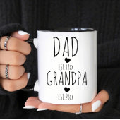 Tasse 2 Couleurs Papa Est Nouveau Grand-Père Est