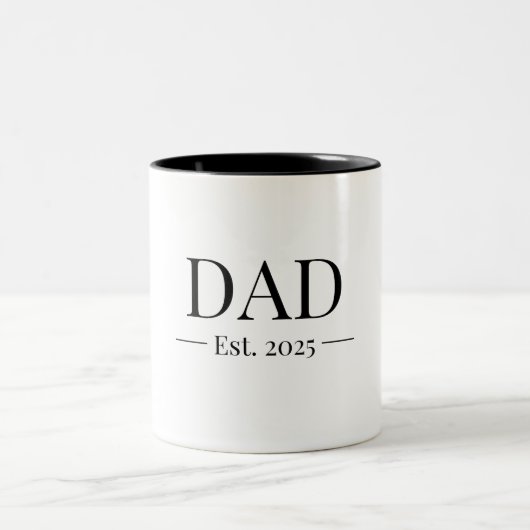 Tasse 2 Couleurs Papa établi 2025 (Centre)