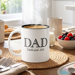 Tasse 2 Couleurs Papa établi gras noir blanc