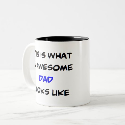 Tasse 2 Couleurs papa, génial (Devant gauche)