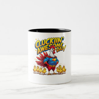 Tasse 2 Couleurs Papa génial de Cluckin - Drôle