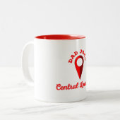 Tasse 2 Couleurs Papa Joke Central Emplacement (Devant gauche)