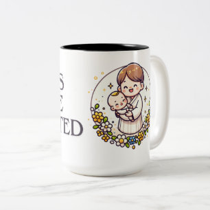 Tasse 2 Couleurs papa, l'amour du père, meilleur papa