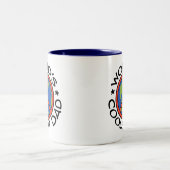 Tasse 2 Couleurs Papa le plus froid du monde (Centre)