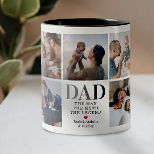 Tasse 2 Couleurs Papa L'Homme Le Mythe La Légende Photo Cof À Deux 