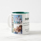 Tasse 2 Couleurs Papa Love You to the Rough & Back Photo Collage (Devant gauche)