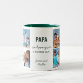 Tasse 2 Couleurs Papa Love You to the Rough & Back Photo Collage (Centre)