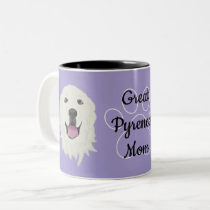 Tasse 2 Couleurs Papa/Maman de Great Pyrenees personnalisé