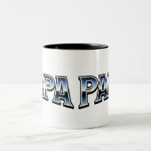 Tasse 2 Couleurs Papa Mug, Papa Coffee Cup, Cadeau pour Papa (Centre)