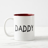 Tasse 2 Couleurs Papa (noir) (Gauche)