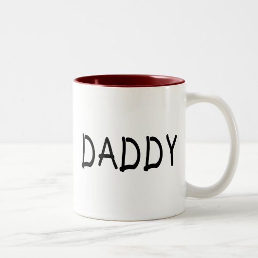 Tasse 2 Couleurs Papa (noir) (Droit)