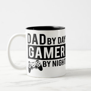 Tasse 2 Couleurs papa par le joueur de jour par la nuit fête des p