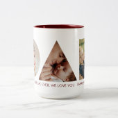 Tasse 2 Couleurs Papa Photo Collage Fête des pères découpée Anniver (Centre)