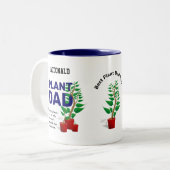 Tasse 2 Couleurs Papa plante personnalisé (Devant gauche)