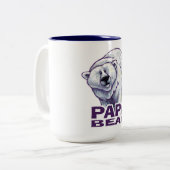 Tasse 2 Couleurs Papa Polar Bear (Devant gauche)