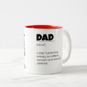 Tasse 2 Couleurs Papa propulsé par le café (Devant droit)