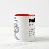 Tasse 2 Couleurs Papa propulsé par le café (Centre)
