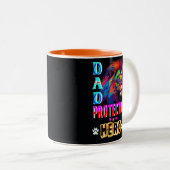 Tasse 2 Couleurs Papa Protector Hero (Devant droit)