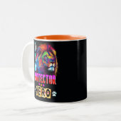 Tasse 2 Couleurs Papa Protector Hero (Devant gauche)