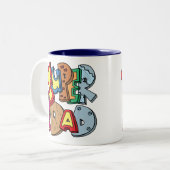 Tasse 2 Couleurs Papa superbe (Devant gauche)