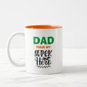 Tasse 2 Couleurs Papa Ton Superhéros