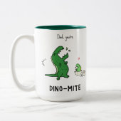 Tasse 2 Couleurs Papa, tu es Dino-mite T-Rex (Gauche)