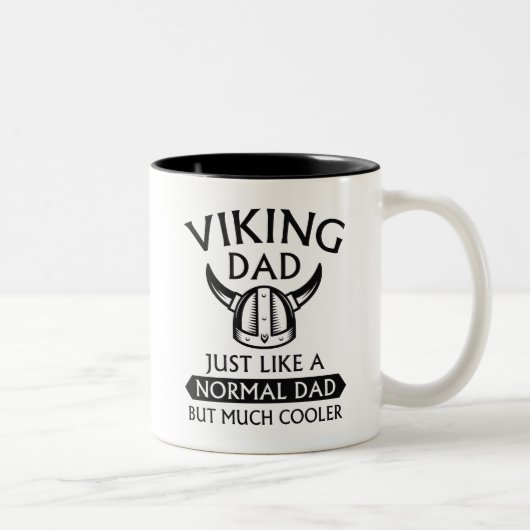 Tasse 2 Couleurs Papa Viking (Droit)