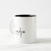Tasse 2 Couleurs Papi a fondé un nouveau cadeau pour papi (Devant gauche)