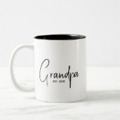 Tasse 2 Couleurs Papi a fondé un nouveau cadeau pour papi (Gauche)