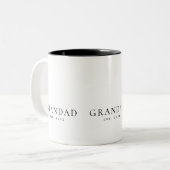 Tasse 2 Couleurs Papi Est Créé Nouveau Cadeau Pour Papi (Devant gauche)
