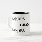 Tasse 2 Couleurs Papi est moderne (Devant gauche)