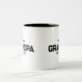 Tasse 2 Couleurs Papi moderne établi Ét. Nom Année (Centre)
