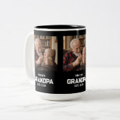 Tasse 2 Couleurs Papi Moderne Établissement Année de Création Nom P (Devant gauche)