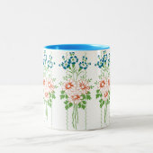 Tasse 2 Couleurs Papier peint baroque Bouquet de fleurs... (Centre)