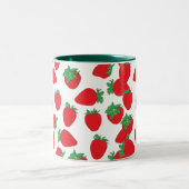 Tasse 2 Couleurs Papier peint de fraise (Centre)